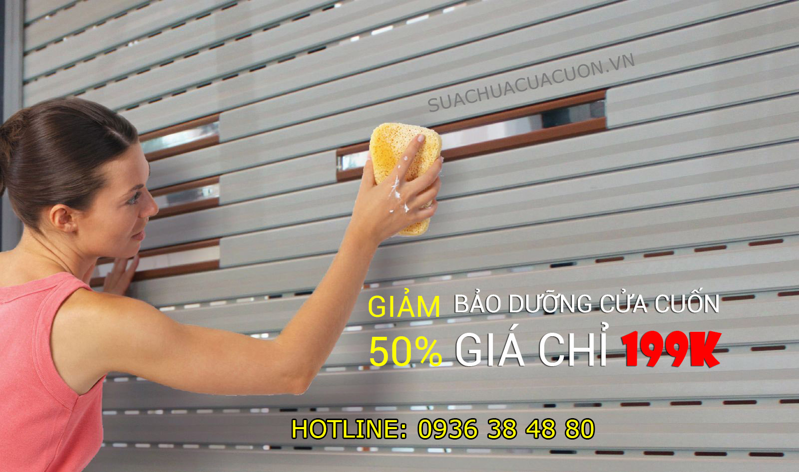 Bảo dưỡng cửa cuốn với giá 199k